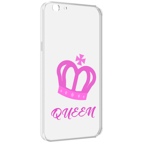 Чехол MyPads корона-королевы-розовый для Oppo A77 / F3 (2017 год) задняя-панель-накладка-бампер