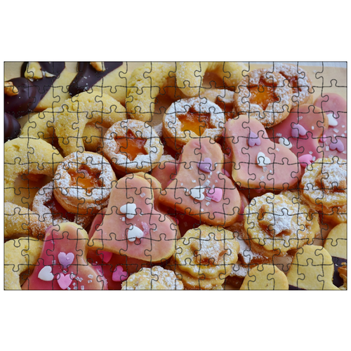 фото Магнитный пазл 27x18см."печенье, рождественское печенье, печь" на холодильник lotsprints
