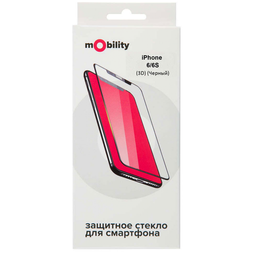 Защитное стекло mObility Full Screen 3D для iPhone 6/6s для Apple iPhone 6/iPhone 6S, 1 шт., черный защитное стекло stix 10d full glue iphone 6 6s с рамкой черное