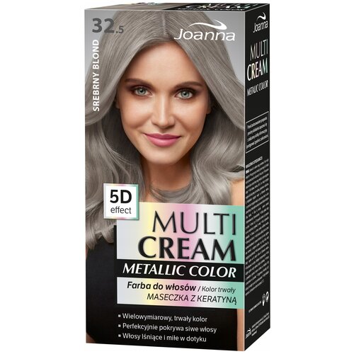 Joanna Multi Cream Metallic Color, 32.5 Серебряный блонд маска для волос magio маска гель для восстановления и блеска волос с кератином эффект ламинирования