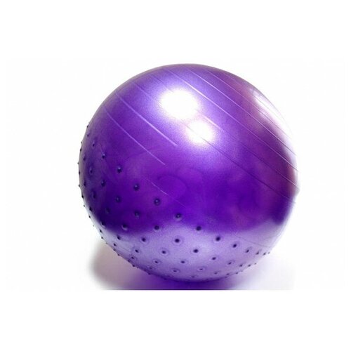 фото Фиолетовый полу-массажный гимнастический мяч (фитбол) 75 см sp2086-426 toly