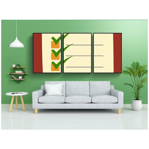 фото Набор модулных постеров для интерьера "купить, контрольный список, буфер обмена" 60x90 см. в тубусе, без рамки lotsprints