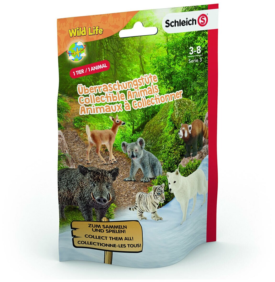 Пакетик-сюрприз SCHLEICH с 1 фигуркой Wild Life XS 87916/0757