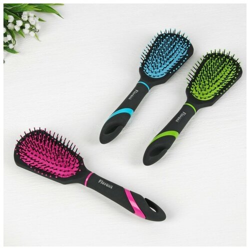 Расчёска массажная, 7 × 25 см, цвет микс