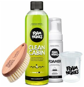 Фото Foam Heroes / Clean Cabin Set / набор для химчистки салона авто/ пенообразователь / щетка / мерный стакана, 500мл