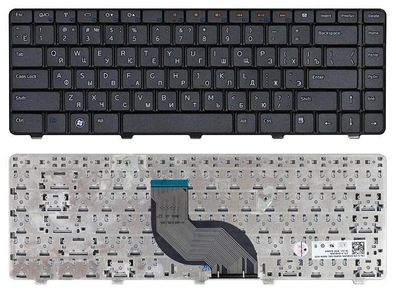 Клавиатура для ноутбука Dell Inspiron 14V N4010 русская черная 850₽