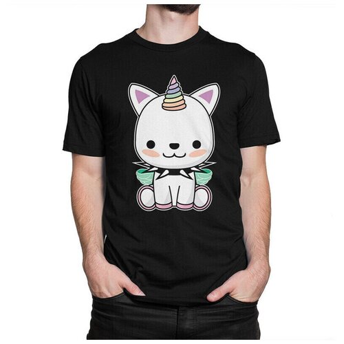 Футболка DreamShirts Аниме Кот Мужская черная S