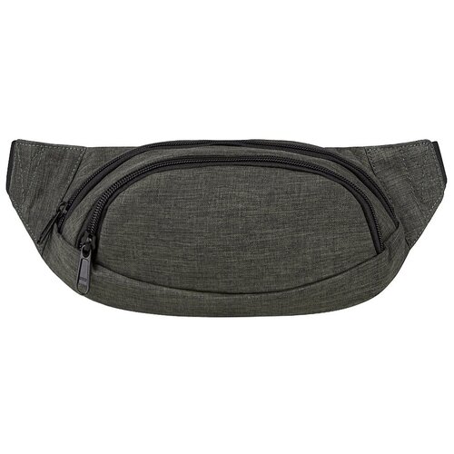 фото Сумка на пояс / street bags / sb-001-026 сумка-кошелек на пояс 22x6x12 см / тёмно-серо-зелёный мелан (one size)