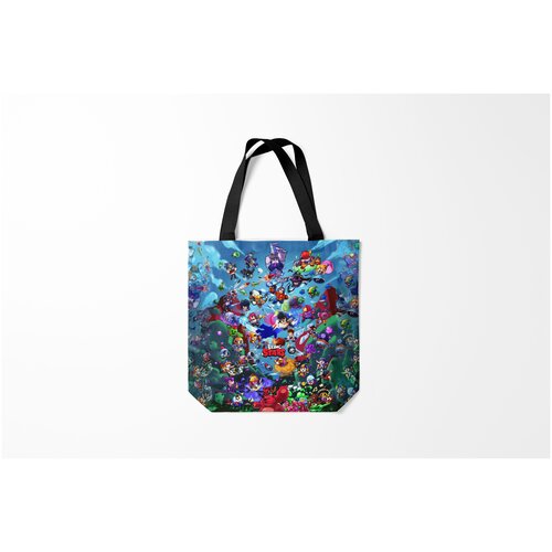 фото Сумка-шоппер / 40х40 см / геймерам / brawl stars pers burnettie