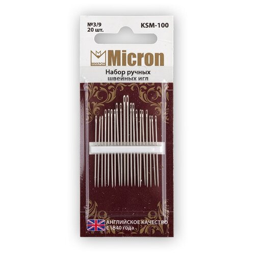 фото Набор игл для ручного шитья "micron" №3/9, арт. ksm-100