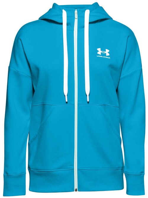 Толстовка Under Armour Rival Fleece Full Zip Hoodie, размер SM, голубой, синий