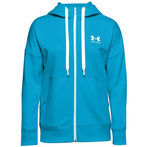 фото Толстовка under armour rival fleece full zip hoodie, размер md, голубой, синий
