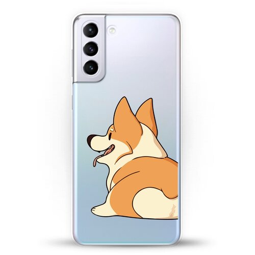 фото Силиконовый чехол корги на samsung galaxy s21+ andy & paul