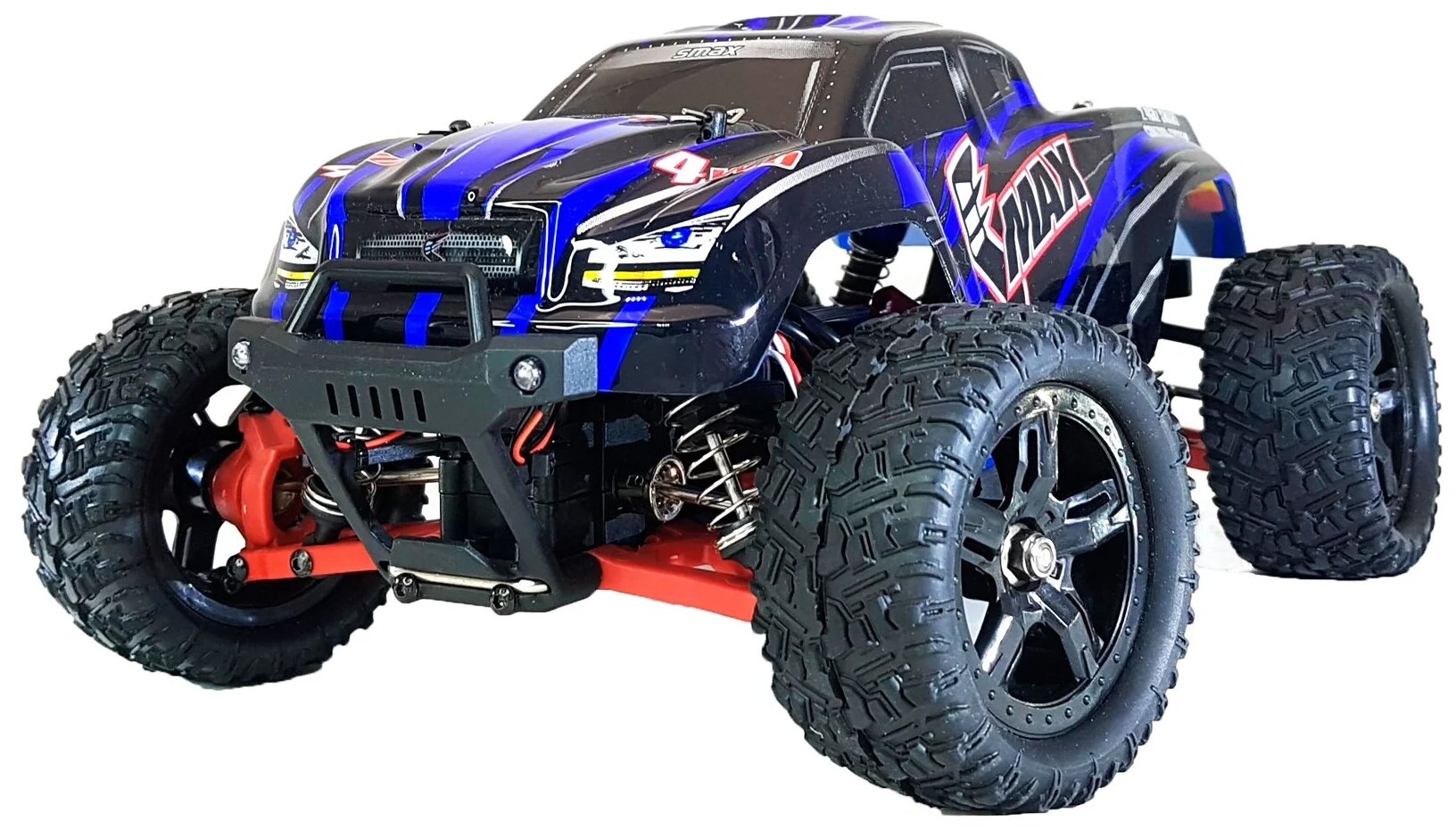 Радиоуправляемый монстр Remo Hobby SMAX Brushless UPGRADE 4WD 2.4G 1/16 RTR-RH1635UPG - Синий