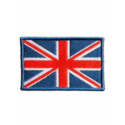 Нашивка (патч) на термоплёнке Флаг Великобритании 4,9х7,8 см на одежду, Shevrons