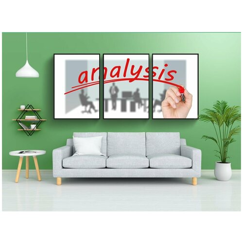 фото Набор модулных постеров для интерьера "проблема, анализ, шариковая ручка" 60x90 см. в тубусе, без рамки lotsprints