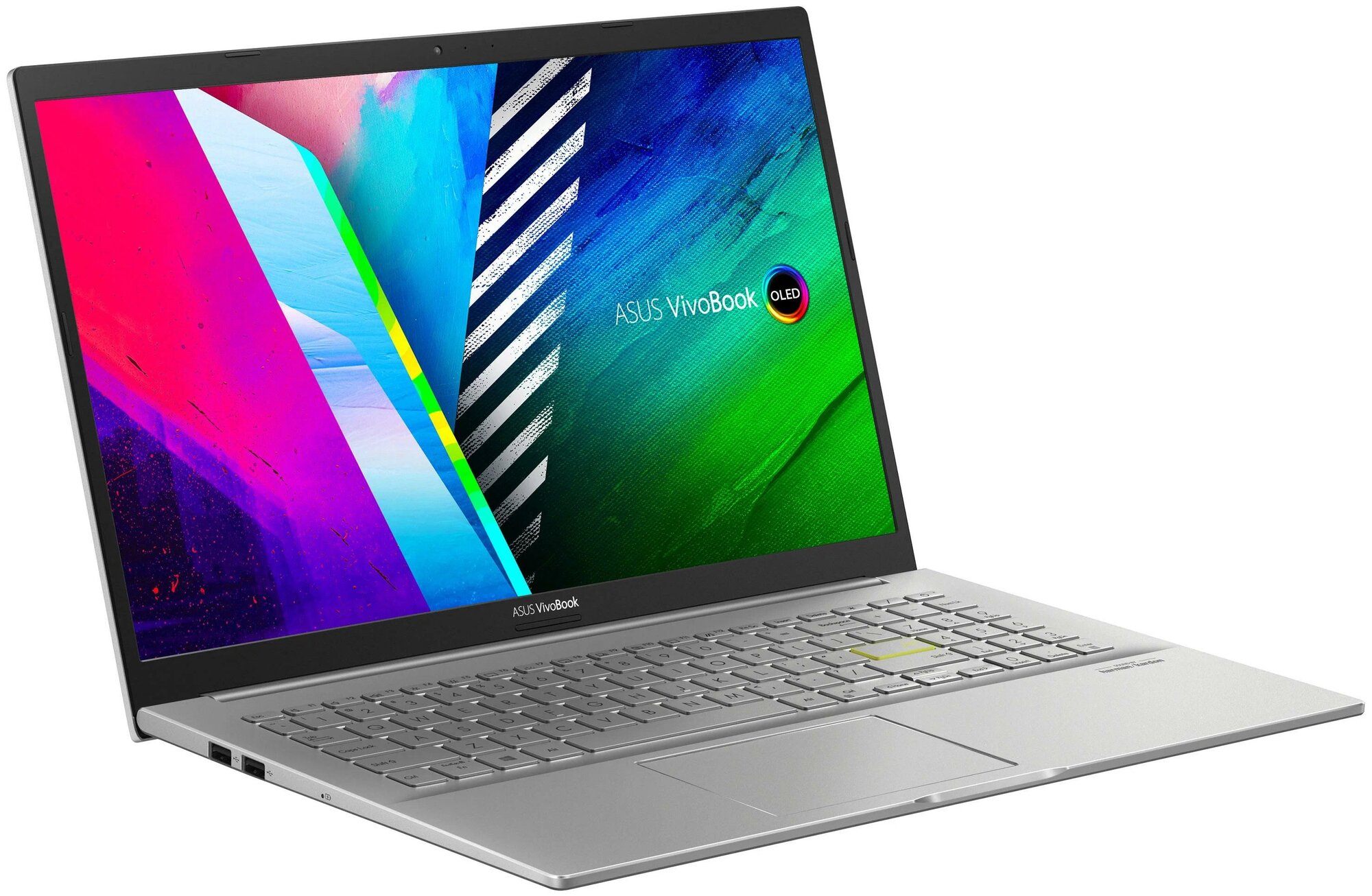 Ноутбук ASUS VivoBook 15 OLED K513EA-L11994W, 15.6", Intel Core i5 1135G7 8ГБ, 512ГБ SSD, Intel Iris Xe graphics , Windows 11 Home, серебристый [90nb0sg2-m00ev0]