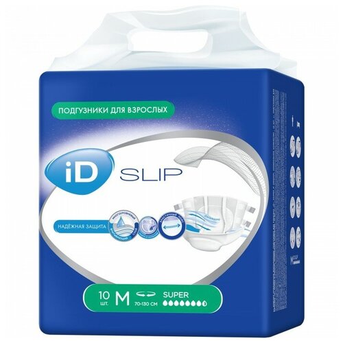 Подгузники для взрослых iD Slip M, 10 шт