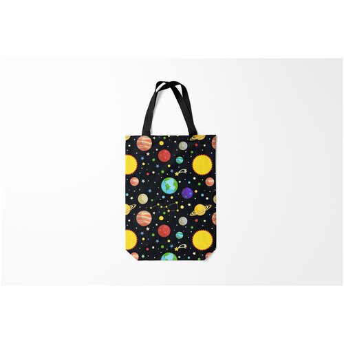 фото Сумка-шоппер / 31х42 см / популярные иллюстрации / астрономия космос солнечная система burnettie