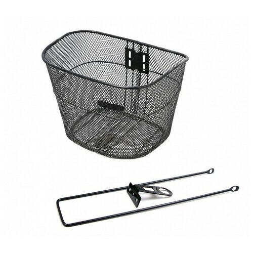 фото Корзина передняя 330х240х260мм, для велосипеда 26-29", черная, с креплением na