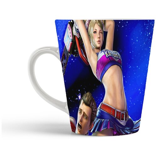 фото Кружка-латте coolpodarok черлидинг черлидерша парень бензопила