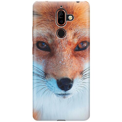 фото Силиконовый чехол на nokia 7 plus / нокиа 7 плюс с принтом "спокойный лис gosso