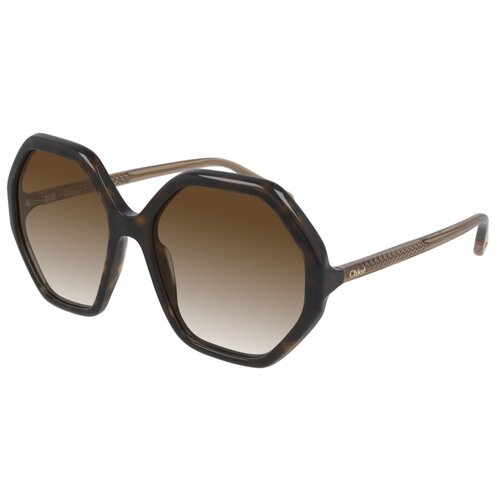 Солнцезащитные очки Chloe, коричневый солнцезащитные очки chloe круглые с сережками