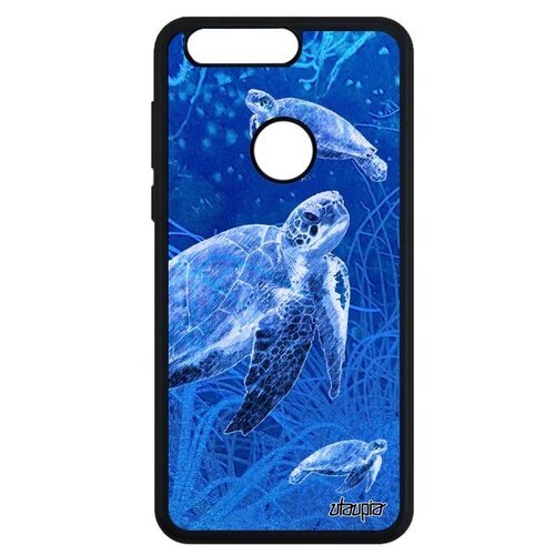 фото Противоударный чехол на телефон // honor 8 // "черепаха" гиганская наземная, utaupia, голубой