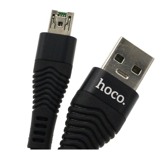 Кабель Hoco U53 4A Flash USB - microUSB 1.2 м (черный)