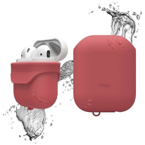 Силиконовый чехол для Apple AirPods Elago Waterproof Case (красный)
