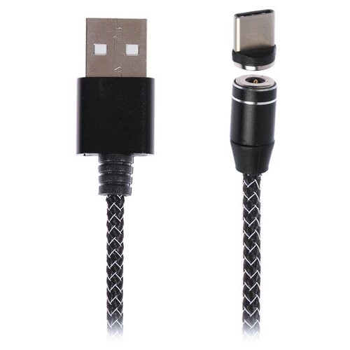 Кабель LuazON, Type-C - USB, 1 А, 1 м, магнитный разъем, только для зарядки, микс кабель luazon type c usb 1 а 1 м магнитный разъем только для зарядки микс