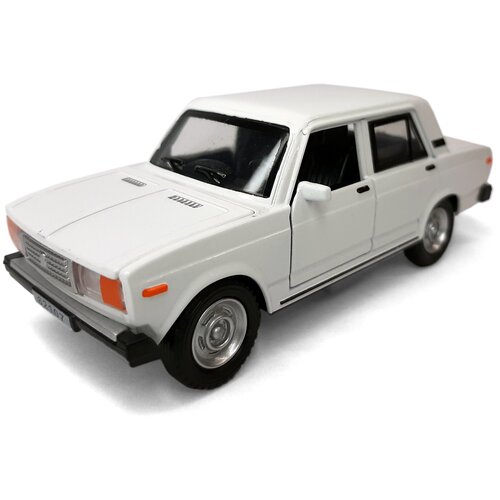 Коллекционная машинка игрушка металлическая Жигули ВАЗ 2107 для мальчиков масштабная модель 1:24 белая2