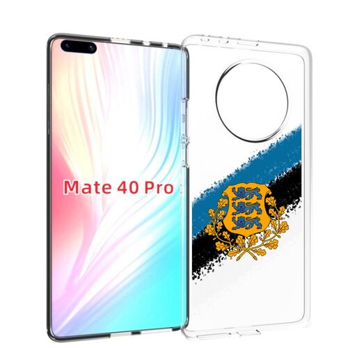 Чехол MyPads герб флаг эстонии-2 для Huawei Mate 40 Pro (NOH-NX9) задняя-панель-накладка-бампер