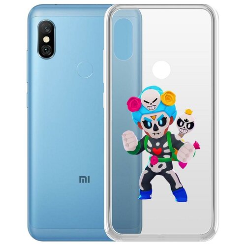 фото Чехол-накладка clear case brawl stars-хэллоуинская роза для xiaomi redmi note 6 pro krutoff group