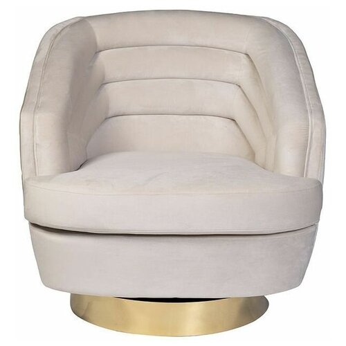 фото Кресло вращающееся (велюр кремовый) garda decor