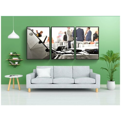 фото Набор модулных постеров для интерьера "ноутбук, конференция, презентация" 60x90 см. в тубусе, без рамки lotsprints