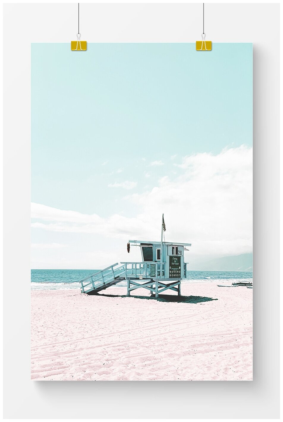 Постер для интерьера Postermarkt Спасательная будка на пляже 40х50 см в тубусе