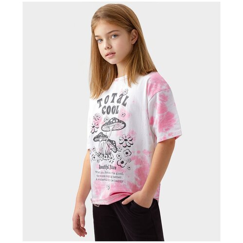 фото Футболка оверсайз с коротким рукавом button blue, размер. 152, мод.123bbgjc12121200