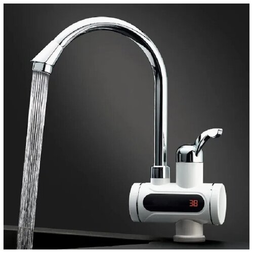 Проточный водонагреватель электрический косвенного нагрева с дисплеем белый для кухни для дома и дачи 299000₽