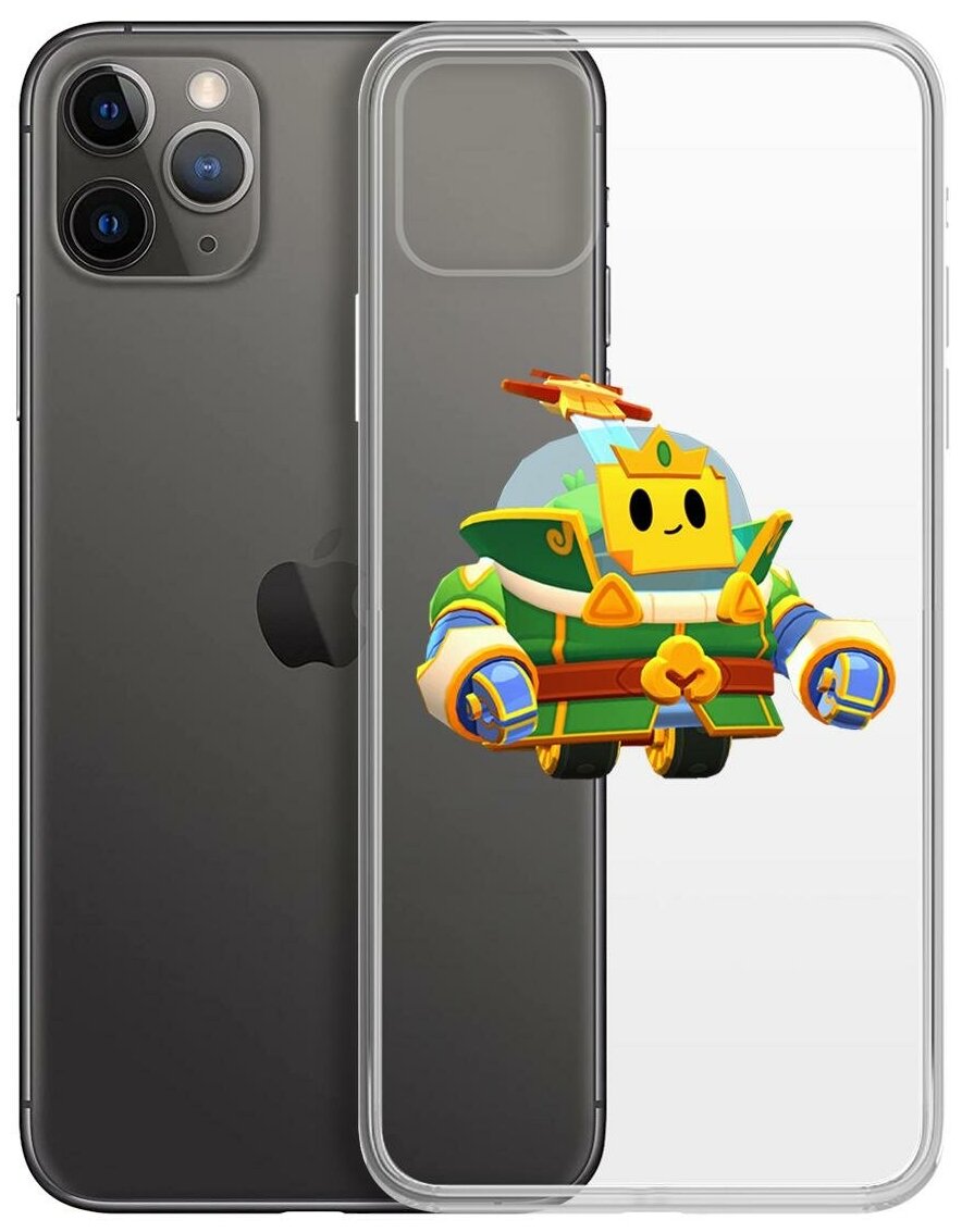 Чехол-накладка Clear Case Brawl Stars-Изумрудный Принц Спраут для iPhone 11 Pro Max
