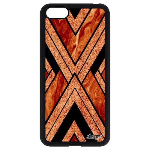 фото Защитный чехол для мобильного // huawei y5 2018 // "икс-орнамент" гора стиль, utaupia, оранжевый