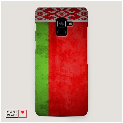 фото Чехол пластиковый samsung galaxy a8 plus 2018 флаг белоруссии 1 case place