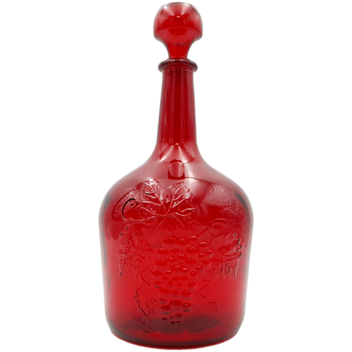Бутылка-Бутыль Фуфырь стеклянная 3 л пробкой Mnogo Banok Red (3 000мл)