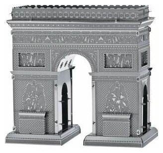 Сборная Объемная металлическая 3D модель "Arc de Triomphe" 6.2x3.2x6 см