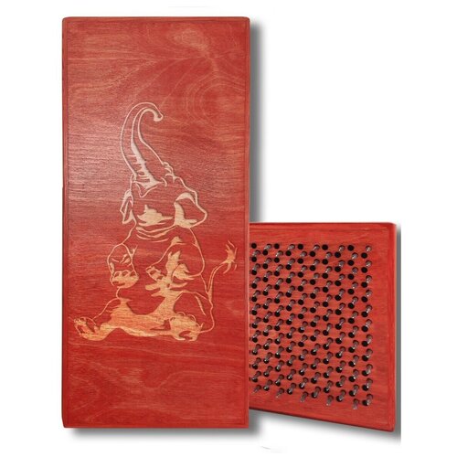 фото Доска садху с динамическими гвоздями, слон - 120 шаг 10мм красная goodwood