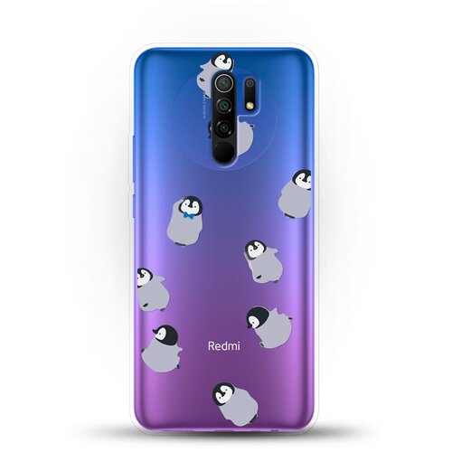 фото Силиконовый чехол несколько пингвинов на xiaomi redmi 9 andy & paul