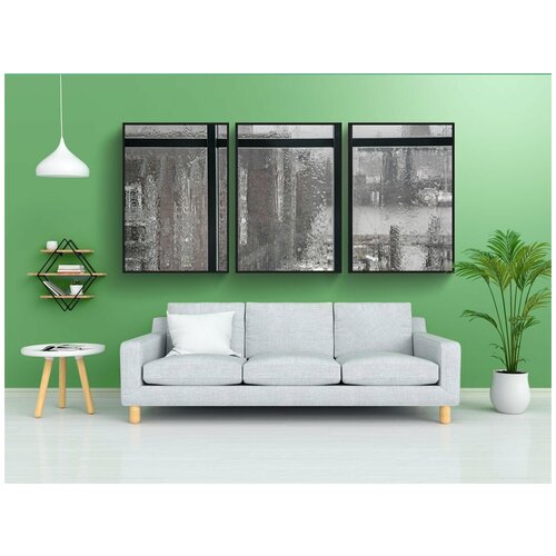 фото Модульный постер "дождь, дождливая погода, диск" 180x90 см. из 3х частей в тубусе, без рамки lotsprints