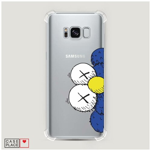 фото Чехол силиконовый противоударный samsung galaxy s8 kaws blue case place