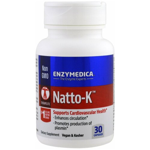 Enzymedica Natto-K (смесь ферментов с наттокиназой) 30 капсул