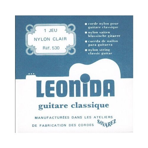 530 Leonida Комплект струн для классической гитары, норм. натяжение, Savarez струны для классической гитары нормального натяжение посеребр savarez